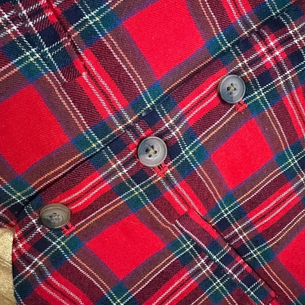 Janie and Jack plaid wool flannel Vest
